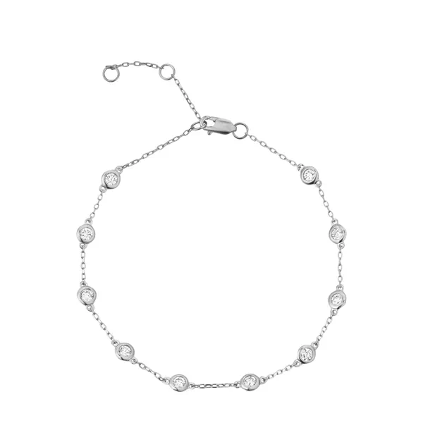 Bezel Lab Diamond Station Bracelet (.50 ct. tw.)