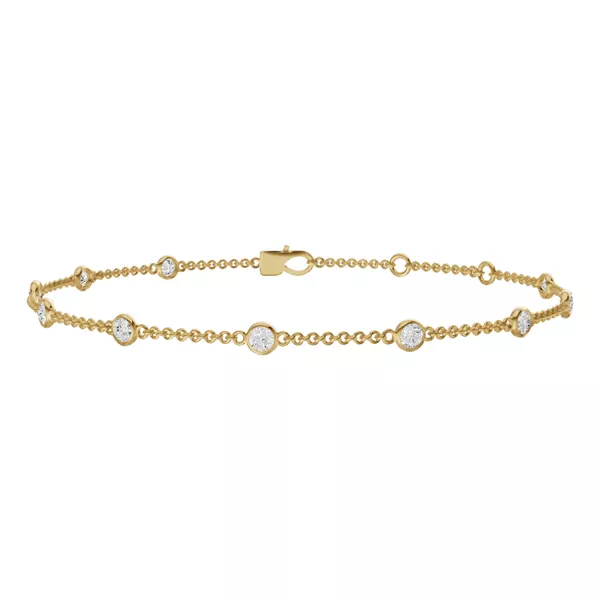 Bezel Lab Diamond Station Bracelet (1.00 ct. tw.)