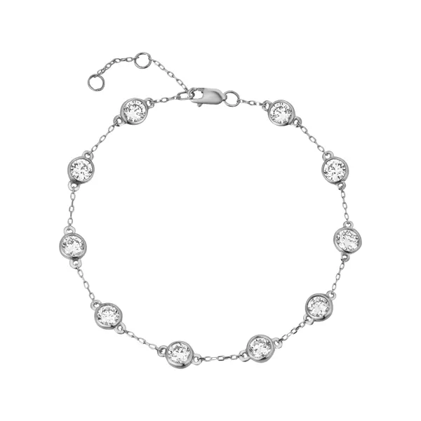 Diamond Bracelets Bezel Lab Diamond Station Bracelet (2.00 ct. tw.)