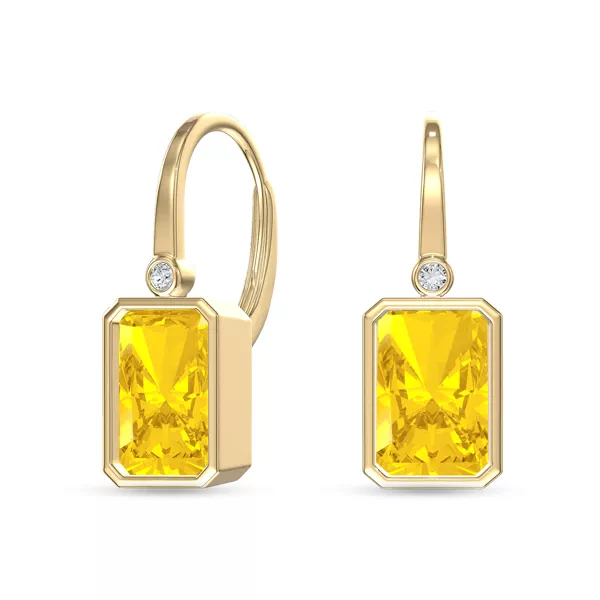 Fancy Yellow Radiant-Cut Lab Diamond Drop Earrings (8 ct. tw.)