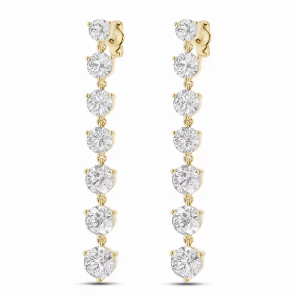 Sway Graduated Round Lab Diamond Earrings (6 ct. tw.)