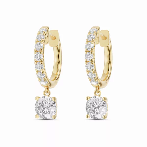 Round Drop Lab Diamond Hoop Earrings (1.35 ct. tw.)