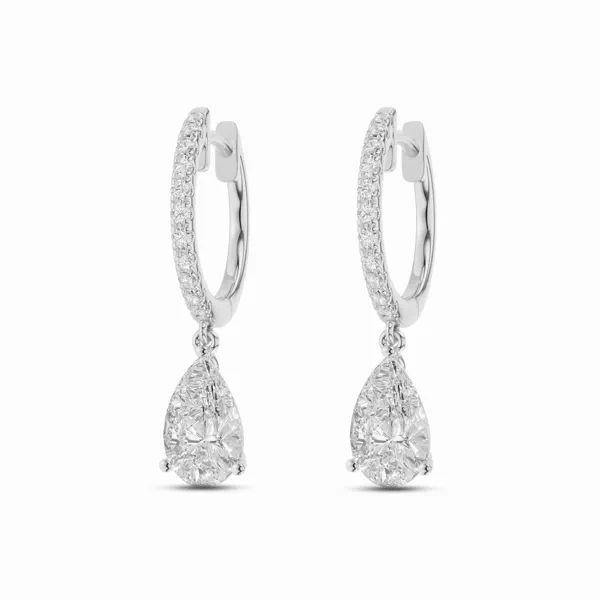 Pear Drop Lab Diamond Hoop Earrings (1.25 ct. tw.)