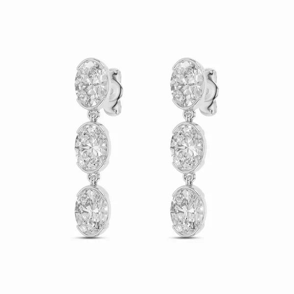 Oval Lab Diamond Drop Earrings (2.50 ct. tw.)