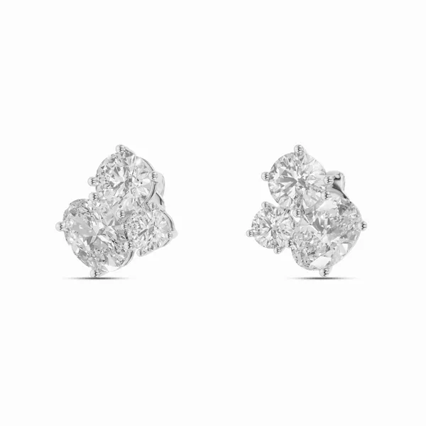 Sculpted Mixed-Shape Lab Diamond Studs (2.50 ct. tw.)