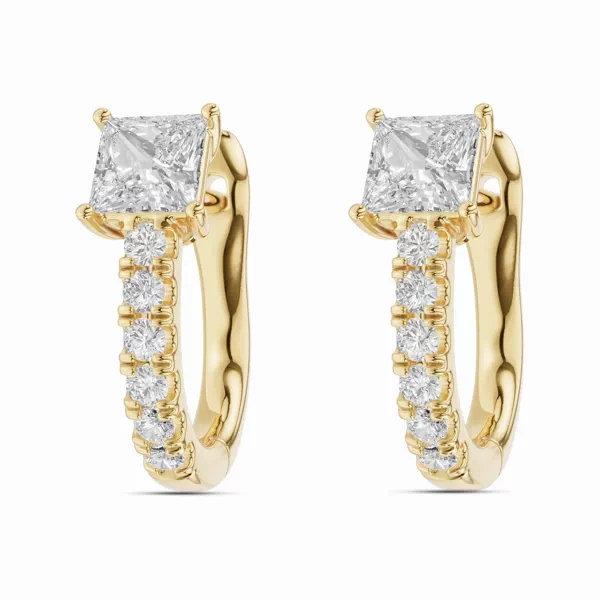 Princess Spotlight Lab Diamond Huggie Earrings (1 ct. tw.)