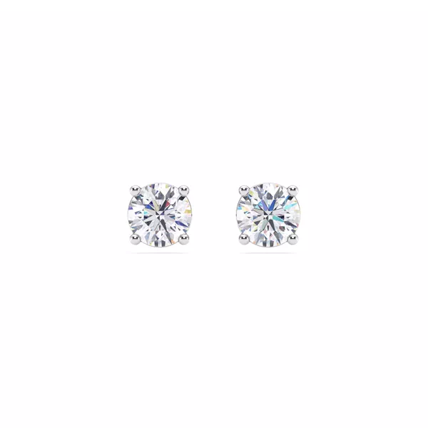 Lab Diamond Silver Stud Earrings (1.00 ct. tw.)