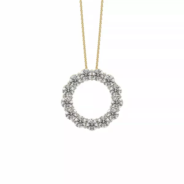 Circle Lab Diamond Vermeil Necklace (1.50 ct. tw.)
