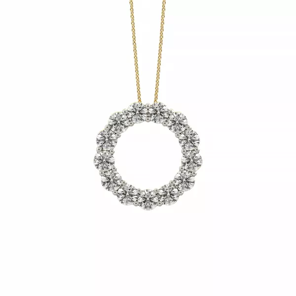 Circle Lab Diamond Vermeil Necklace (2.00 ct. tw.)