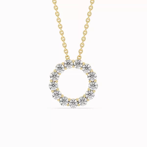 Circle Lab Diamond Vermeil Necklace (.50 ct. tw.)
