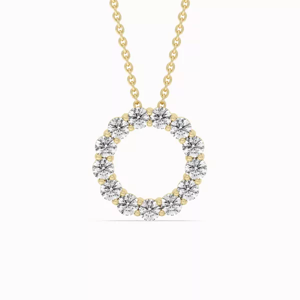 Circle Lab Diamond Vermeil Necklace (.75 ct. tw.)