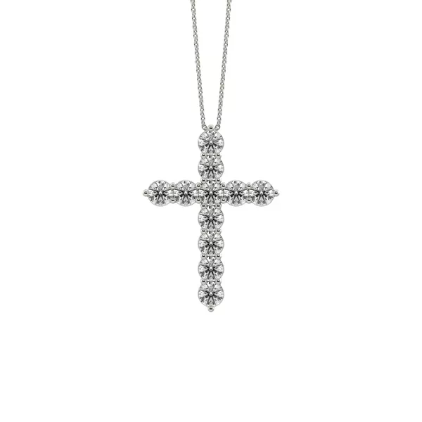 Cross Lab Diamond Silver Necklace (1.50 ct. tw.)