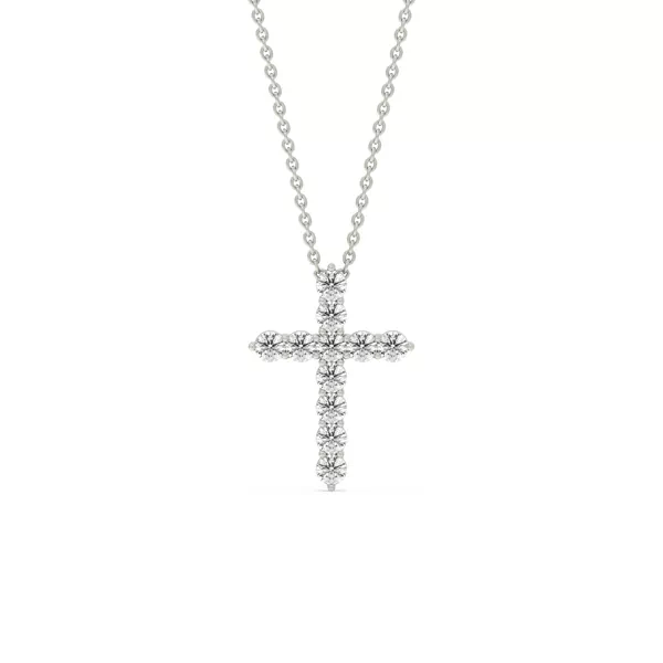 Cross Lab Diamond Silver Necklace (.50 ct. tw.)