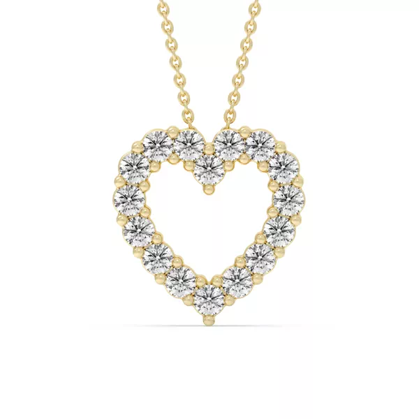 Heart Lab Diamond Vermeil Necklace (1.00 ct. tw.)