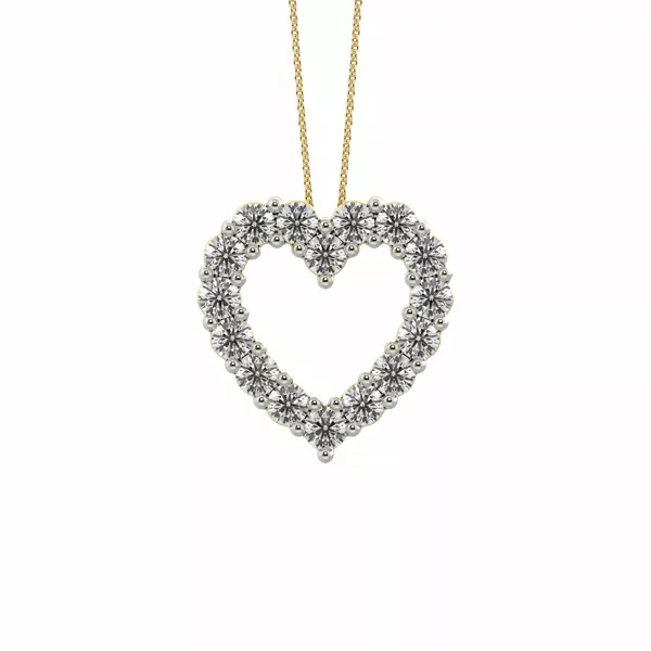 Heart Lab Diamond Vermeil Necklace (2.00 ct. tw.)