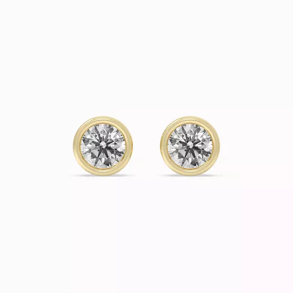 Bezel Lab Diamond Vermeil Earrings (1.00 ct. tw.)