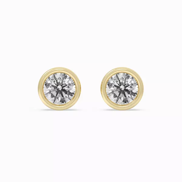 Bezel Lab Diamond Vermeil Earrings (3.00 ct. tw.)
