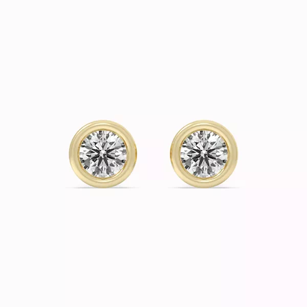 Bezel Lab Diamond Vermeil Earrings (.50 ct. tw.)