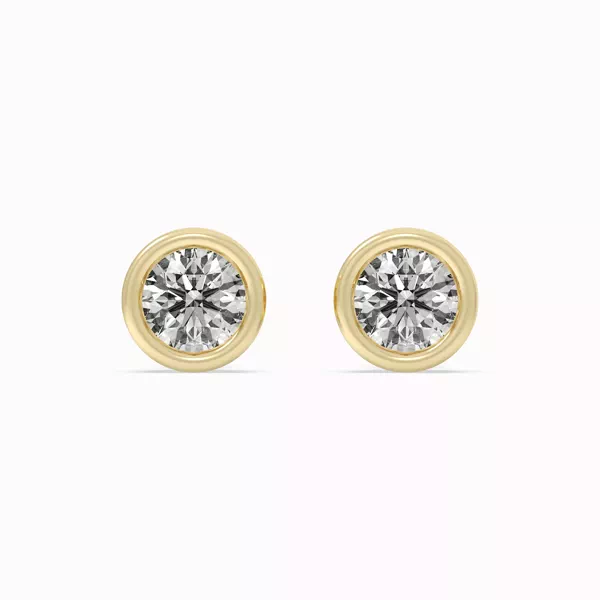 Bezel Lab Diamond Vermeil Earrings (.75 ct. tw.)
