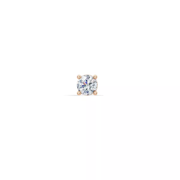 Single Lab Diamond Screw Back Stud Earring (1/8ct)