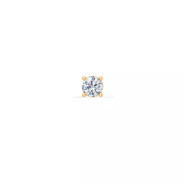 Single Lab Diamond Screw Back Stud Earring (1/8ct)
