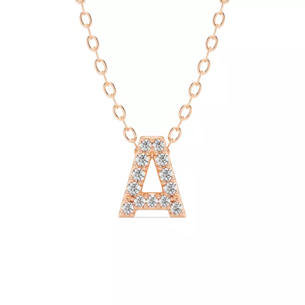 Petite Lab Diamond Initial Necklace – A