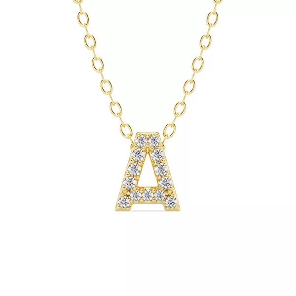 Petite Lab Diamond Initial Necklace – A