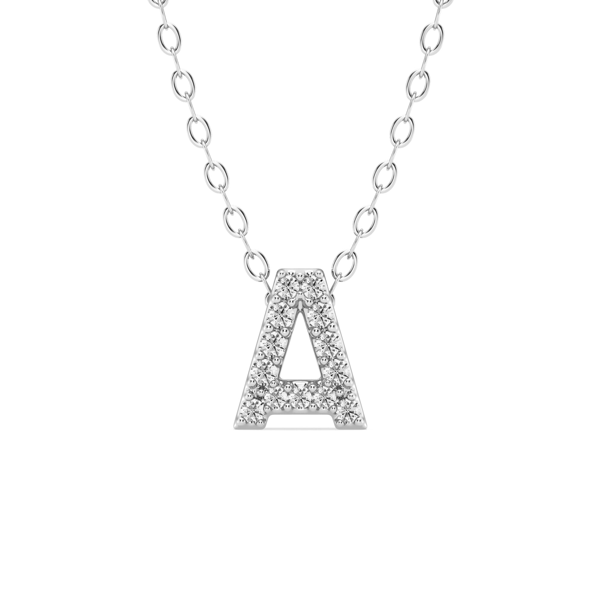 Petite Lab Diamond Initial Necklace – A