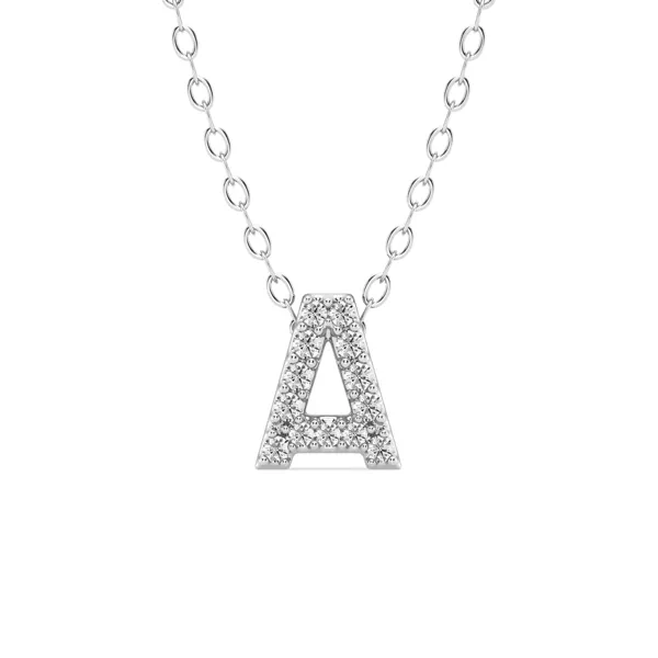 Petite Lab Diamond Initial Necklace – A