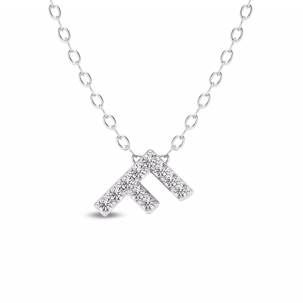 Petite Lab Diamond Initial Necklace – F