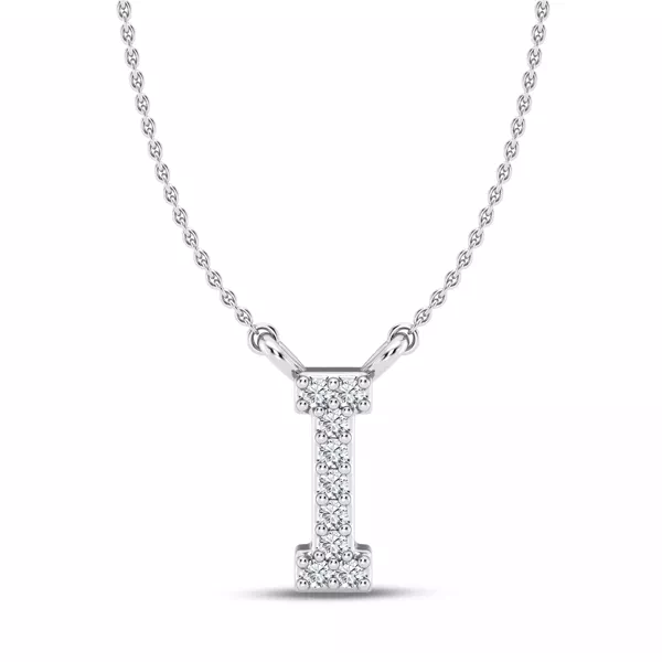Lab Diamond Initial Necklace – I