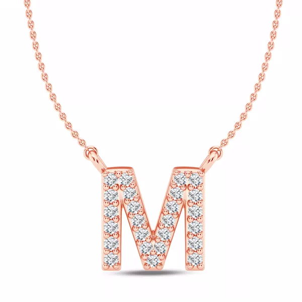 Lab Diamond Initial Necklace – M