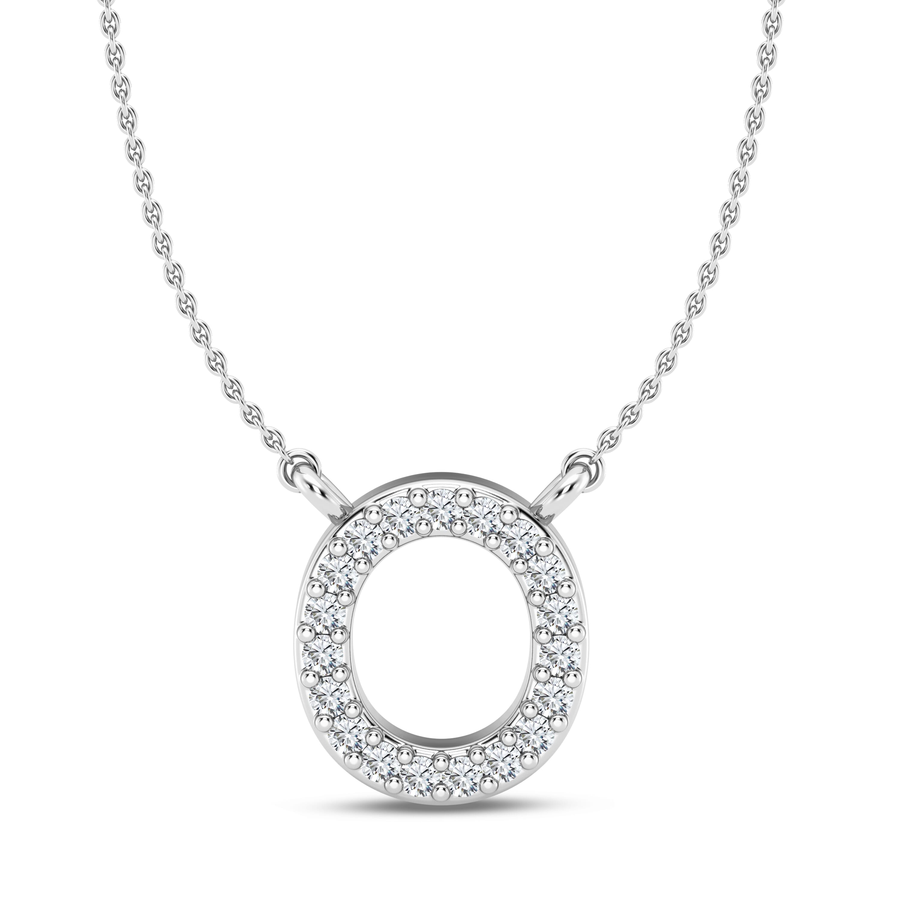 Lab Diamond Initial Necklace – O