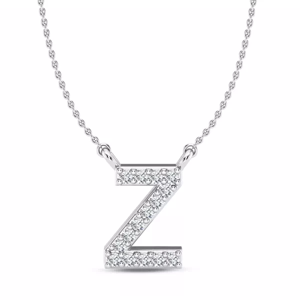 Lab Diamond Initial Necklace – Z