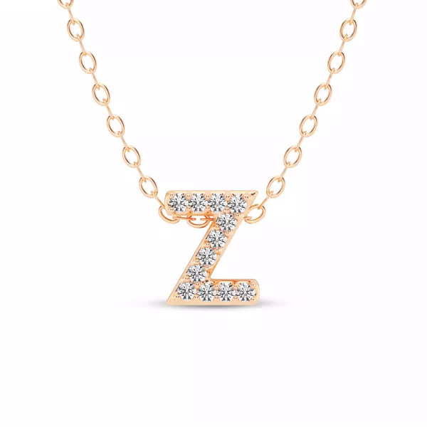 Petite Lab Diamond Initial Necklace – Z