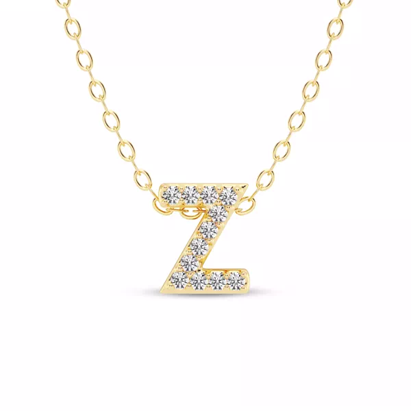 Petite Lab Diamond Initial Necklace – Z