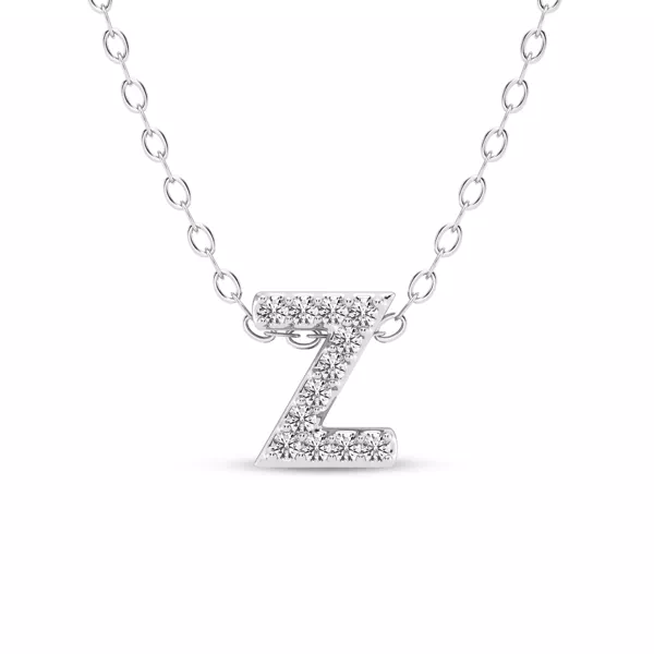 Petite Lab Diamond Initial Necklace – Z