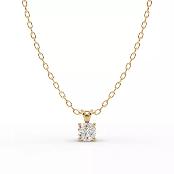 Split Bail Lab Diamond Solitaire Necklace (¼ ct.)