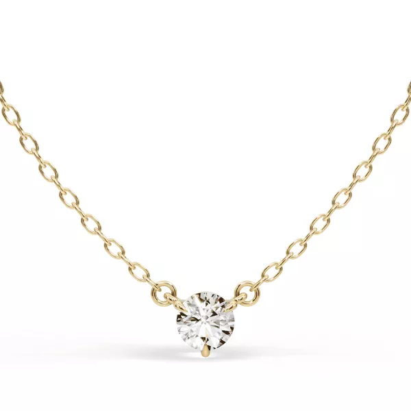 3-Prong Lab Diamond Solitaire Necklace (1/4 ct.)