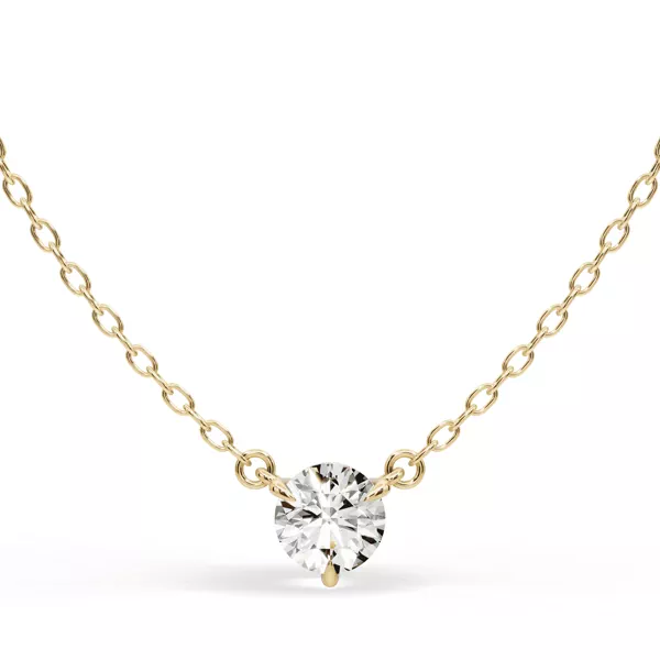 3-Prong Lab Diamond Solitaire Necklace (1/2 ct.)