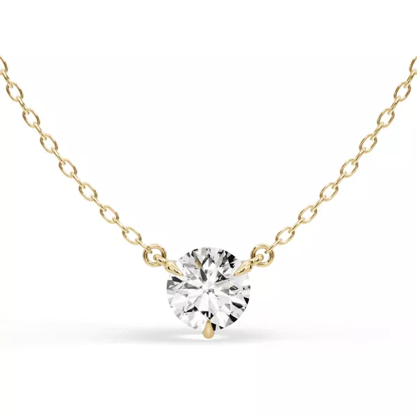3-Prong Lab Diamond Solitaire Necklace (1 ct.)