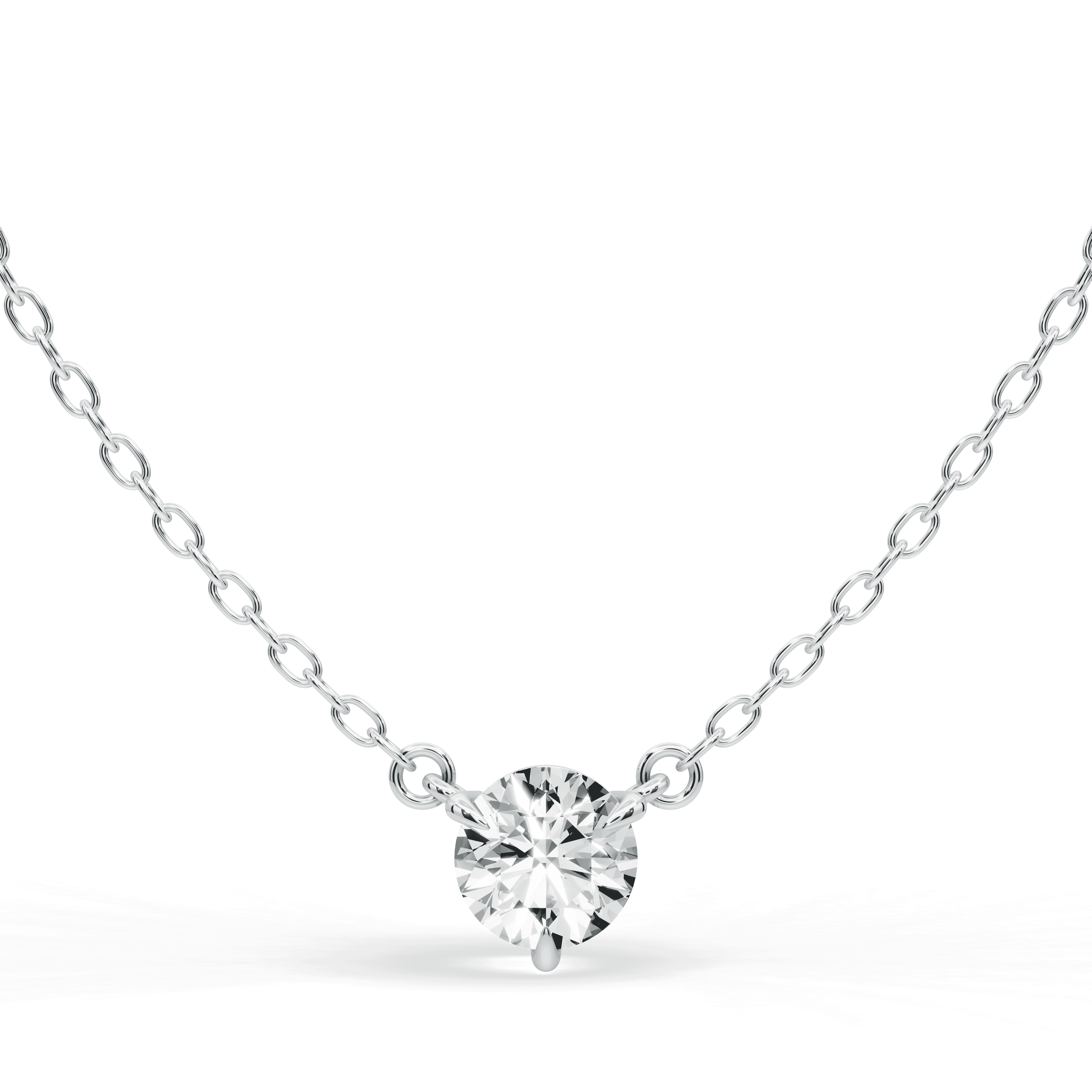 3-Prong Lab Diamond Solitaire Necklace (1/2 ct.)