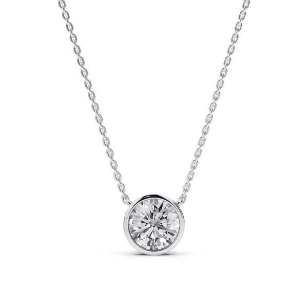 Bezel-Set Lab Diamond Solitaire Necklace (1.00 ct.)