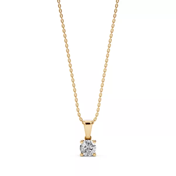 Solitaire Lab Diamond Pendant Necklace (0.50 ct.)