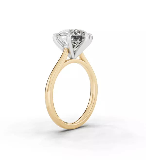 Tradition Cathedral Solitaire 4.00 ct. Round Lab Engagement Ring (1.8mm)