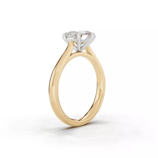 Tradition Cathedral Solitaire 1.50 ct. Oval Lab Engagement Ring (2.2mm)
