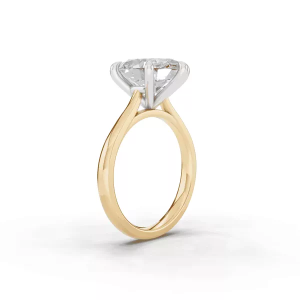 Tradition Cathedral Solitaire 4.00 ct. Oval Lab Engagement Ring (2.2mm)