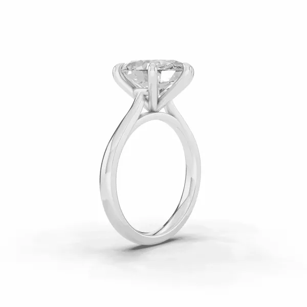 Tradition Cathedral Solitaire 4.00 ct. Oval Lab Engagement Ring (2.2mm)