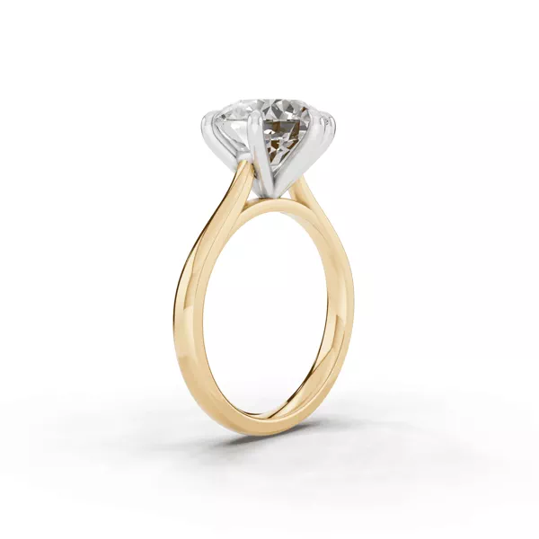 Tradition Cathedral Solitaire 4.00 ct. Round Lab Engagement Ring (2.2mm)