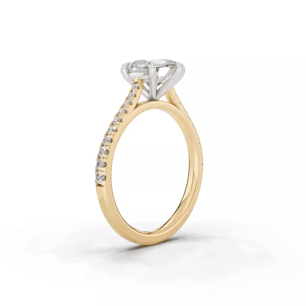 Tradition Cathedral Pavé 1.50 ct. Oval Lab Engagement Ring (1.8mm)